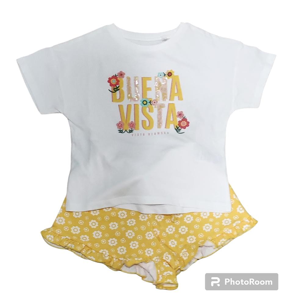 CONJUNTO BUENA VIDA AMARILLO NIÑA ZIPPY