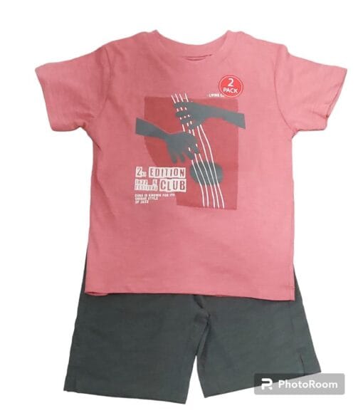 CONJUNTO ROJO Y GRIS NIÑO ZIPPY