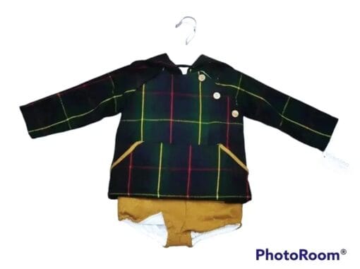 CONJUNTO VALENTINA NIÑO ESCOCES VERDE Y ALBERO