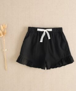 SHORT NEGRO CON VOLANTES DADATI
