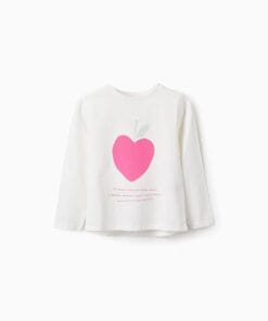 CAMISETA NIÑA BLANCA MANZANA ROSA ZIPPY