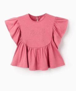 CAMISETA VOLANTES ROSA NIÑA ZIPPY