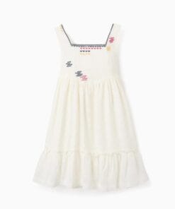 VESTIDO BEIGE ETNICO NIÑA ZIPPY
