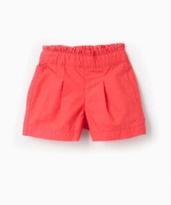 SHORT ROJO POPELIN NIÑA ZIPPY