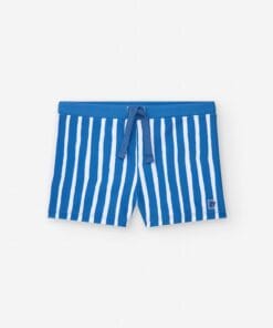 BAÑADOR BOXER AZUL RAYAS BLANCAS