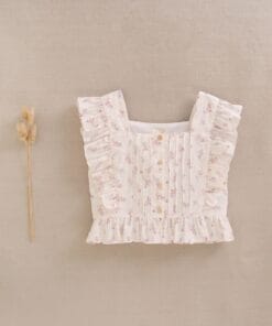 BLUSA DADATI BEIGE FLORES ROSA