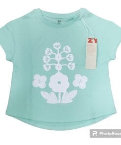 CAMISETA VERDE AGUA LETRAS BLANCAS ZIPPY