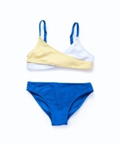 BIKINI TRICOLOR AZUL AMARILLO Y BLANCO ZIPPY