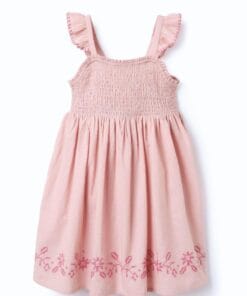 VESTIDO ROSA BORDADO ZIPPY
