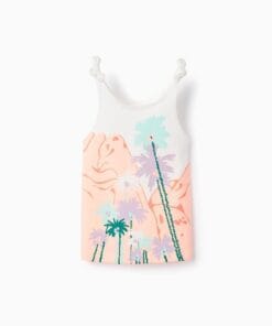 CAMISETA TIRANTAS BLANCA Y NARANJA FLUOR