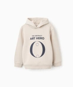 sudadera capucha beige