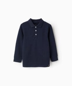 POLO MANGA LARGA AZUL MARINO