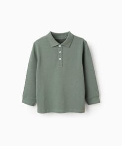POLO NIÑO MANGA LARGA VERDE