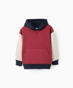 sudadera capucha tricolor marino