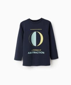 camiseta azul marina dibujos fluor