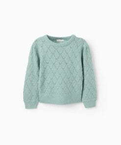jersey niña verde lana