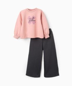 conjunto niña sudadera rosa