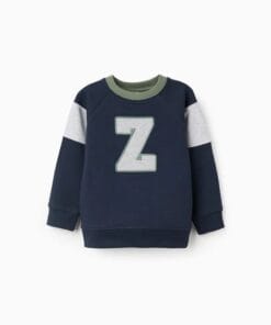 sudadera zul marina y gris zy