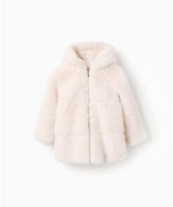 chaqueton niña pelo beige