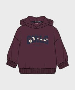 sudadera bebe niña burdeos