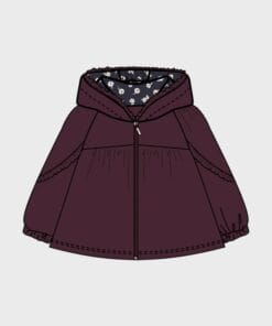 cortavientos niña burdeos